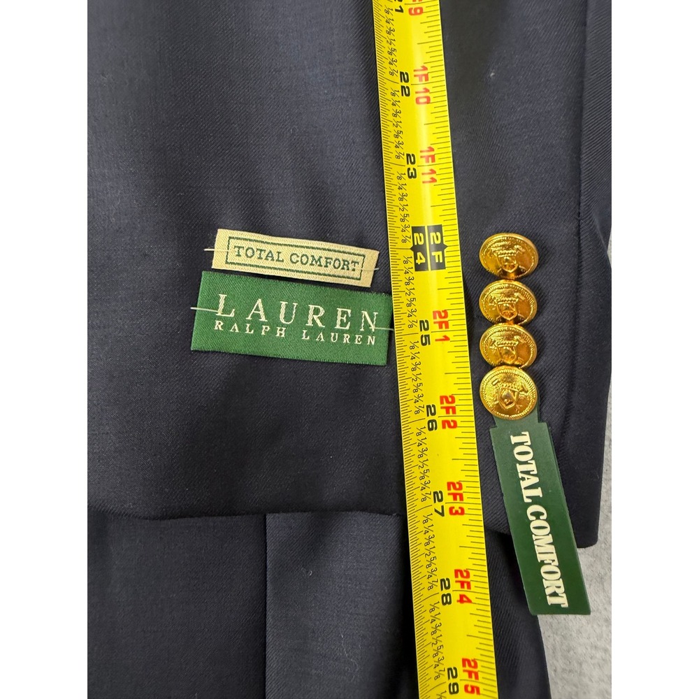 Lauren Ralph Lauren Mens Navy Blue Wool Blazer Sport Coat 58R Gold Buttons NEW - Picture 9 of 13